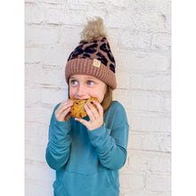 Load image into Gallery viewer, Kids 🧸 Leopard Pom C.C Beanie for Children