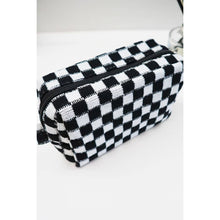 Load image into Gallery viewer, Checkered Knitted Cosmetic Bag
