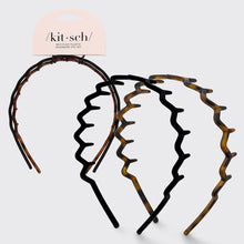 Load image into Gallery viewer, Zig Zag Headband 2pc - Black & Tort