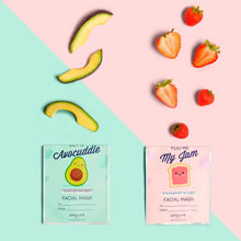 Load image into Gallery viewer, You're My Jam & Let's Avocuddle, Valentines' Face masks