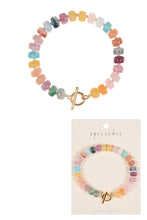 Load image into Gallery viewer, Flat Round Resin Bead Ombre Mixed Stretch Bracelet