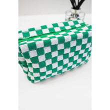 Load image into Gallery viewer, Checkered Knitted Cosmetic Bag
