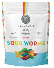 Load image into Gallery viewer, Sweet & Sour Candy - Gummi Worms - 6.75 oz Resealable Bag