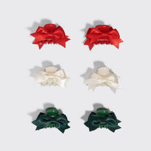 Load image into Gallery viewer, Mini Claw Clips 6pc Set - Holiday