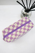 Load image into Gallery viewer, Checkered Knitted Cosmetic Bag