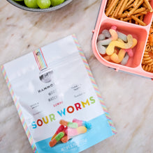 Load image into Gallery viewer, Sweet & Sour Candy - Gummi Worms - 6.75 oz Resealable Bag