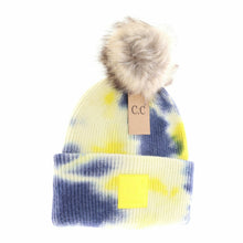 Load image into Gallery viewer, DOORBUSTER Tie Dye Fur Pom C.C Beanie