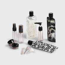 Load image into Gallery viewer, Refillable Ultimate Travel 11pc Set - Black & Ivory