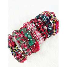 Load image into Gallery viewer, Christmas Theme Knotted Headbands