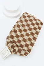Load image into Gallery viewer, Checkered Knitted Cosmetic Bag