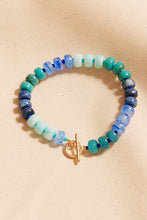 Load image into Gallery viewer, Flat Round Resin Bead Ombre Mixed Stretch Bracelet