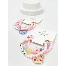 Load image into Gallery viewer, Love and Bear Theme Kids Layering Bracelet Set