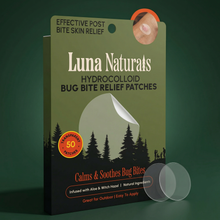 Load image into Gallery viewer, Hydrocolloid Bug Bite Relief Patches - 50 Transparent Patches