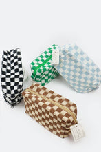 Load image into Gallery viewer, Checkered Knitted Cosmetic Bag