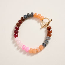 Load image into Gallery viewer, Marbled Ombre Rounded Beaded Stretch Bracelet