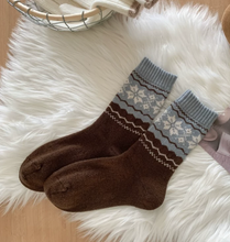 Load image into Gallery viewer, Nordic Winter Knit Socks Cabin Ready