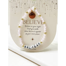 Load image into Gallery viewer, 4-Kind Mix Beads BELIEVE Inpirational Bracelet