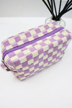 Load image into Gallery viewer, Checkered Knitted Cosmetic Bag