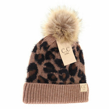 Load image into Gallery viewer, Kids 🧸 Leopard Pom C.C Beanie for Children