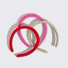 Load image into Gallery viewer, Holiday Velvet Headband 3pc Set