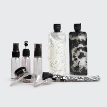 Load image into Gallery viewer, Refillable Ultimate Travel 11pc Set - Black & Ivory