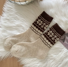 Load image into Gallery viewer, Nordic Winter Knit Socks Cabin Ready