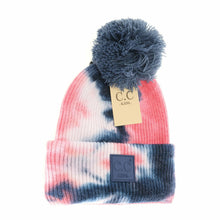 Load image into Gallery viewer, Kids' 🧸 Tie Dye Pom C.C Beanie