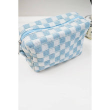 Load image into Gallery viewer, Checkered Knitted Cosmetic Bag