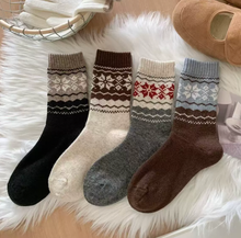 Load image into Gallery viewer, Nordic Winter Knit Socks Cabin Ready