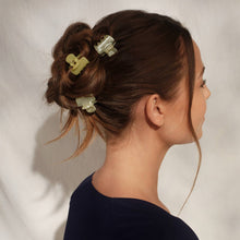 Load image into Gallery viewer, Mini Jelly Cloud Clips 8pc Set - Pearlized Cream & Butter Yellow