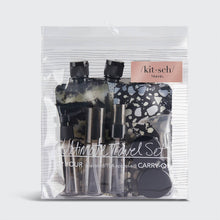 Load image into Gallery viewer, Refillable Ultimate Travel 11pc Set - Black & Ivory