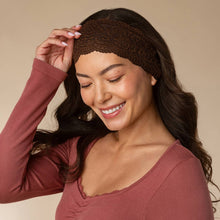 Load image into Gallery viewer, Wide Lace Elastic Headbands 2pc Set - Mocha & Chocolate