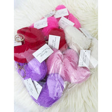 Load image into Gallery viewer, Pom Pom Heart Shape Plush Keychain