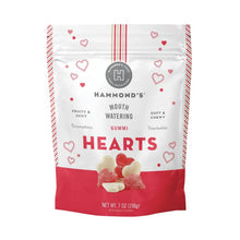 Load image into Gallery viewer, Gummi Candy - Red & White Hearts - 7 oz Resealable Bag