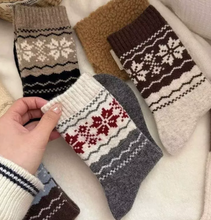 Load image into Gallery viewer, Nordic Winter Knit Socks Cabin Ready