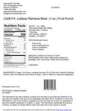 Load image into Gallery viewer, Handmade Lollipop - Rainbow Blast Fruit Punch - 1 oz