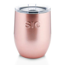 Load image into Gallery viewer, Stemless Rose Gold Glitter 16 oz.