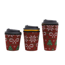 Load image into Gallery viewer, Holiday Insulated Drink Sleeve Red Sweater MEDIUM