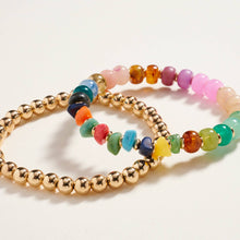 Load image into Gallery viewer, Mixed Marble Ombre CCB Beaded 2PC Stretch Bracelet
