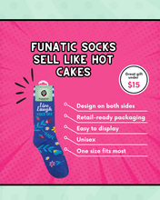 Load image into Gallery viewer, Live, Laugh, Fuck Off Socks | Funny | Funatic
