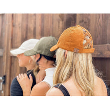 Load image into Gallery viewer, DOORBUSTER Corduroy Criss Cross High Pony CC Ball Cap
