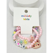 Load image into Gallery viewer, Love and Bear Theme Kids Layering Bracelet Set
