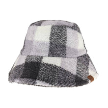 Load image into Gallery viewer, Buffalo Check Sherpa C.C Bucket Hat
