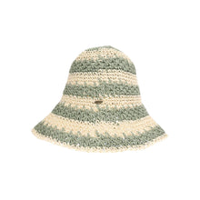 Load image into Gallery viewer, Broad Striped Paper Straw Hand Crochet C.C Bucket Hat
