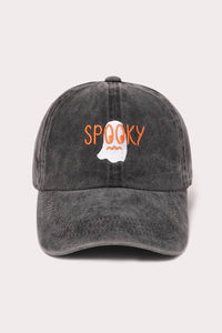 Halloween Spooky Cat Embroidered Baseball Cap