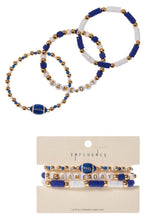 Load image into Gallery viewer, Football Enamel Game Day Beaded Stretch Bracelet
