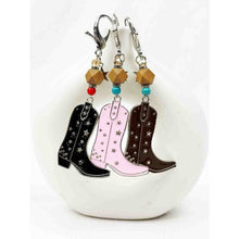 Load image into Gallery viewer, Western Theme Cowboy Boot Keychain
