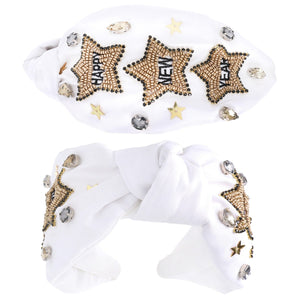 HAPPY NEW YEAR Headband - White