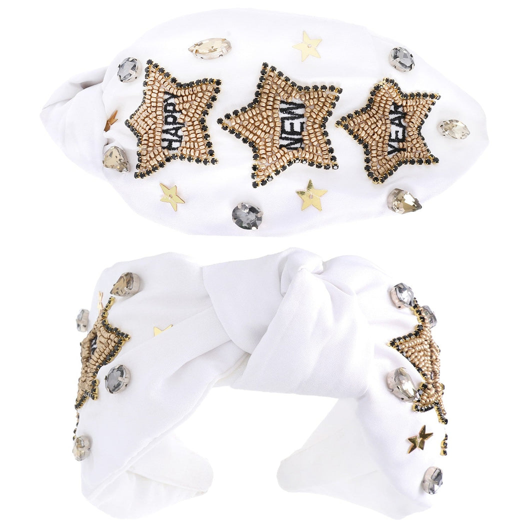 HAPPY NEW YEAR Headband - White