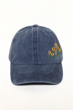 Load image into Gallery viewer, Sunflowers Side Embroidery Cotton Baseball Cap
